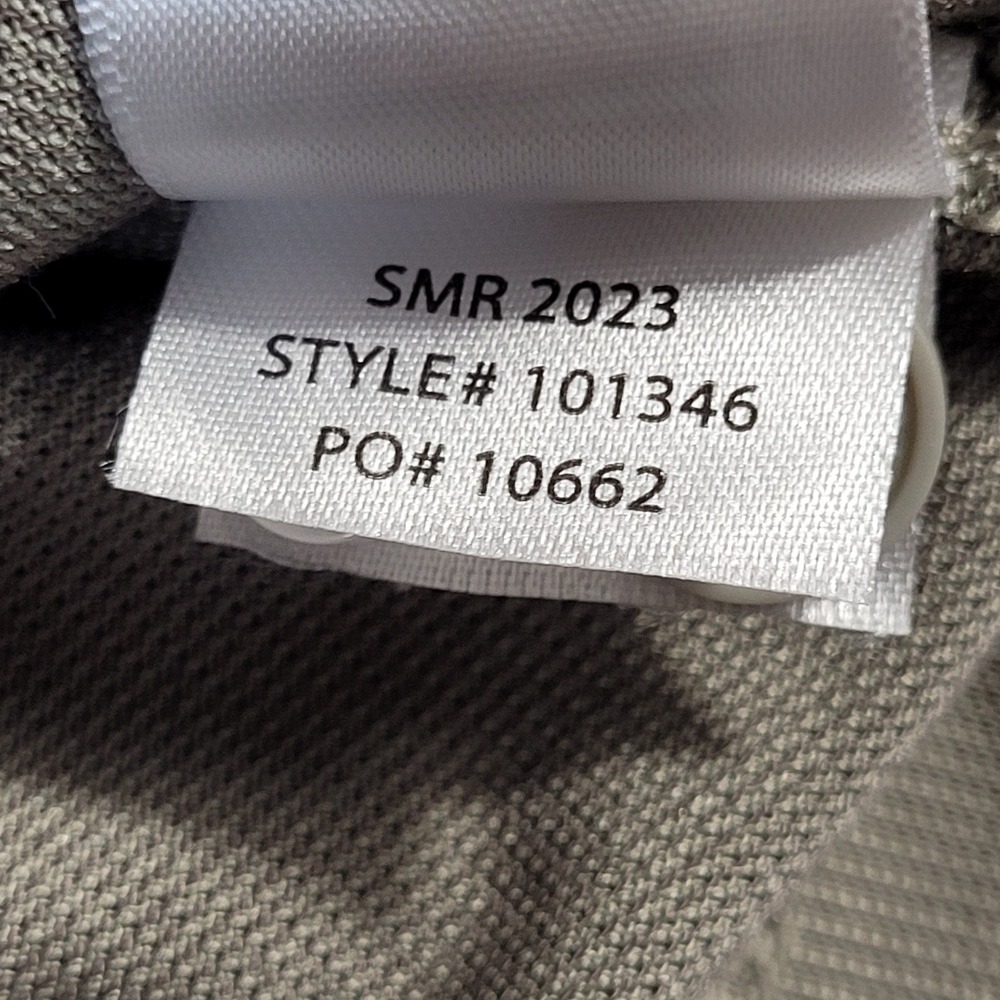 Rhone Polo Shirt Mens Medium Tan Short Sleeve Performance Textured Stretch - Picture 13 of 14